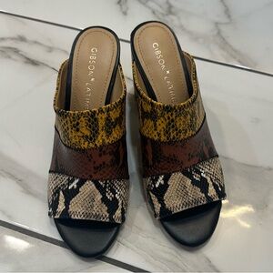 Multi colored heels size 8.5